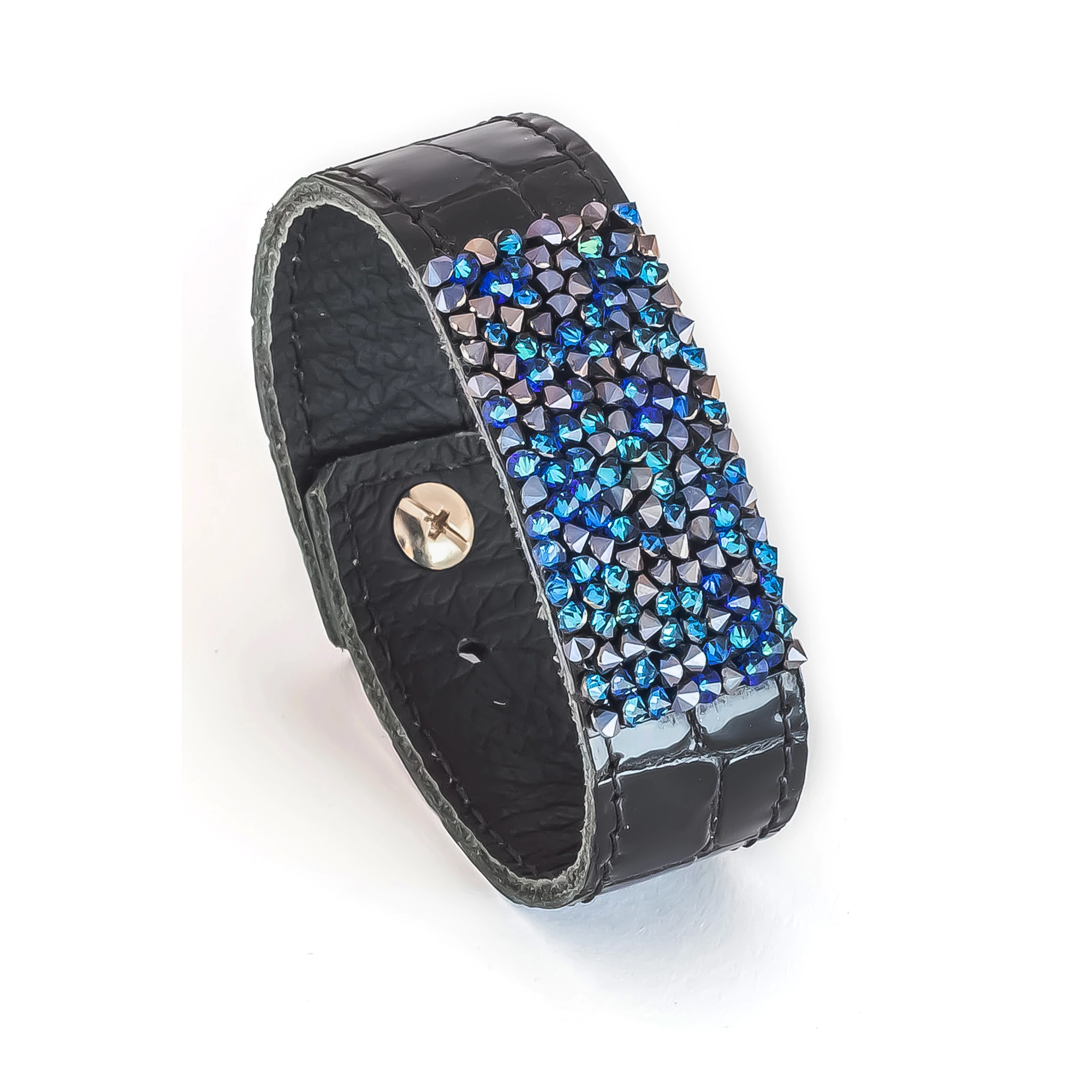  LAKKBŐR KARKÖTŐ SWAROVSKI KRISTÁLLYAL - black