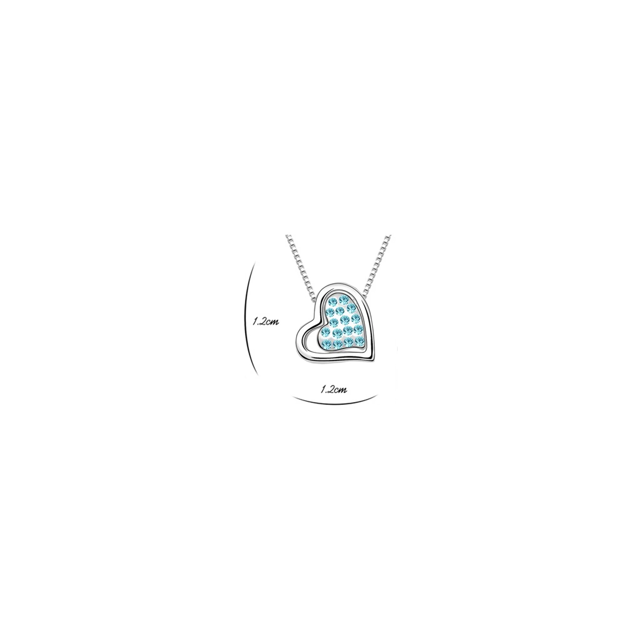 SZÍV NYAKLÁNC - aquamarine