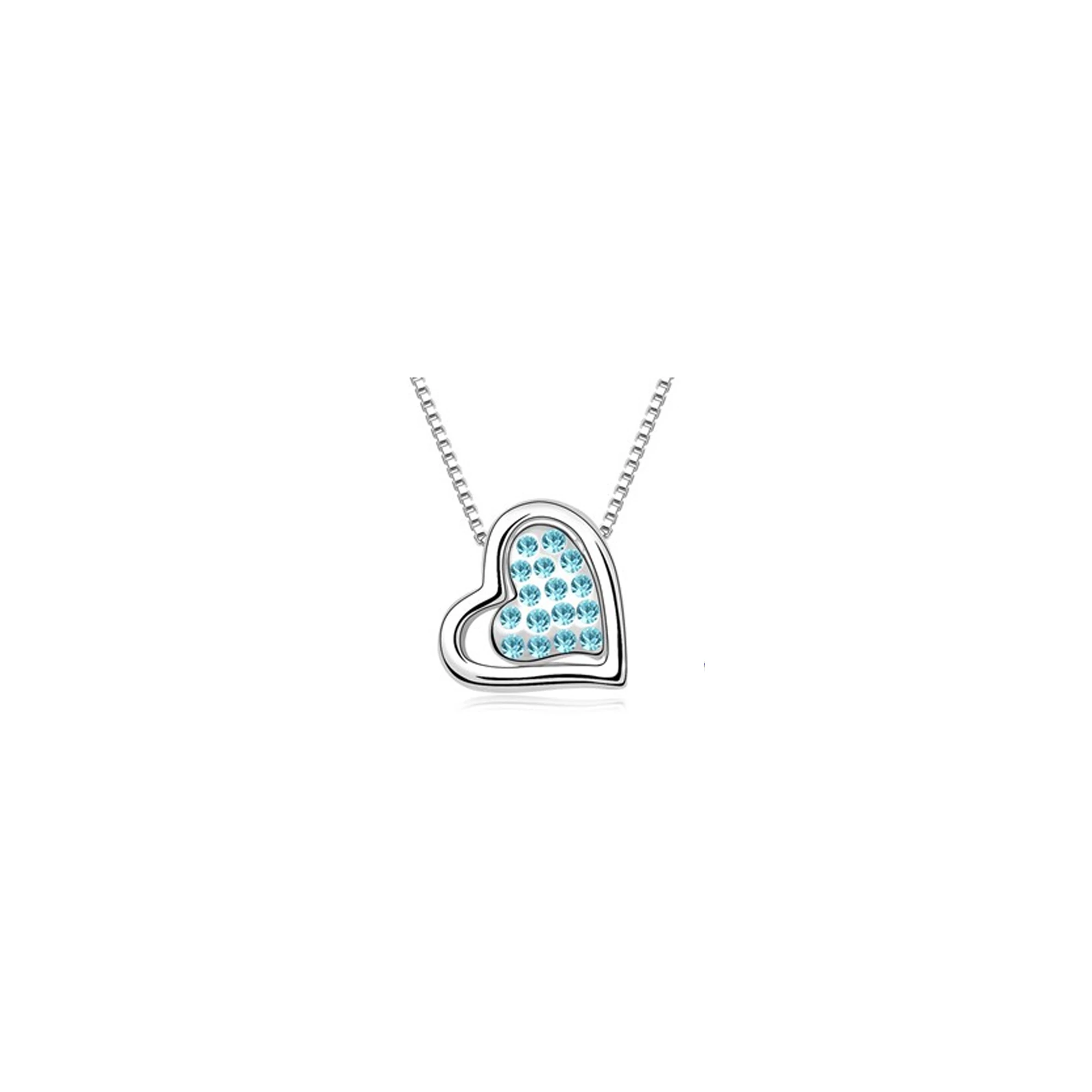 SZÍV NYAKLÁNC - aquamarine