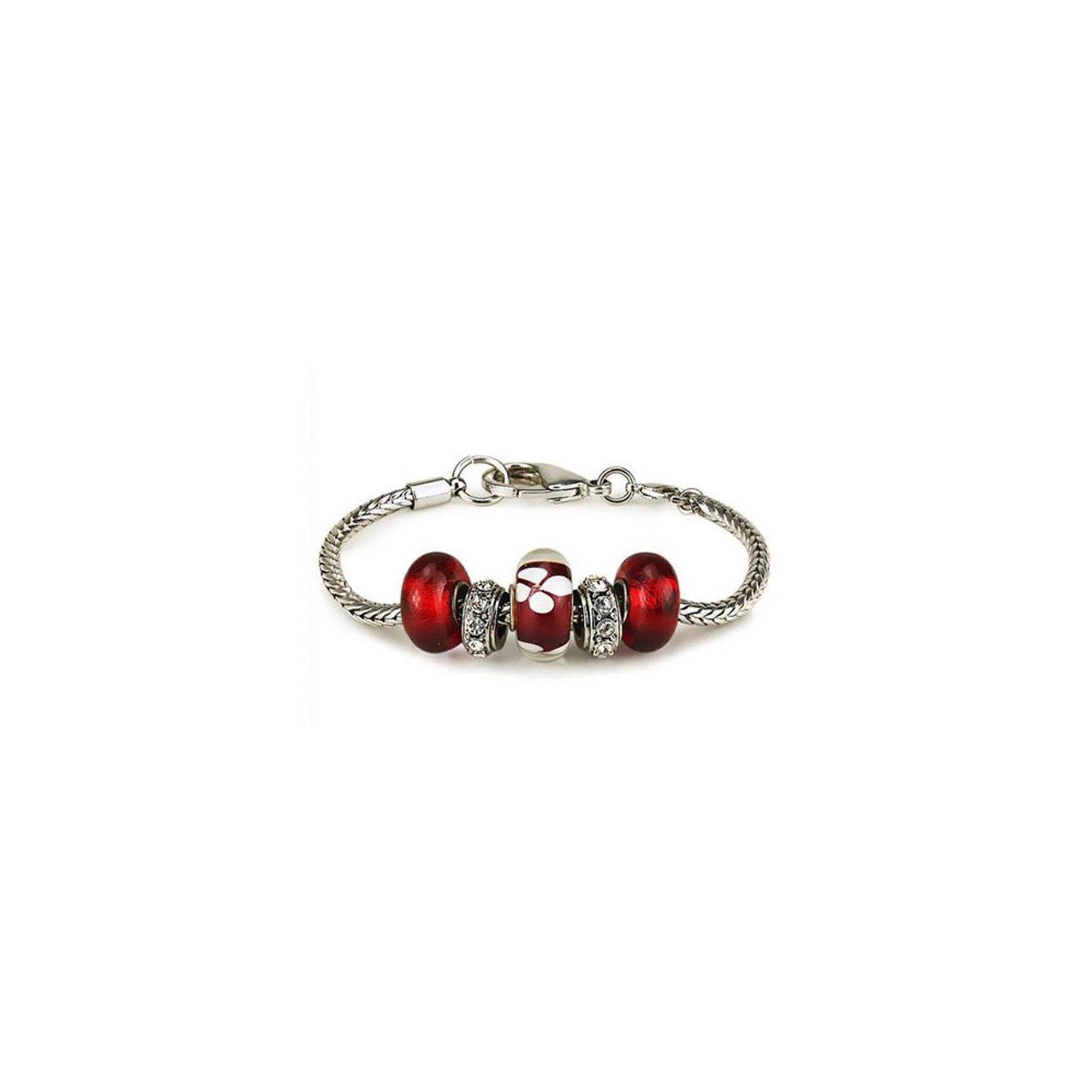 CHARM KARKÖTŐ MURÁNÓI ÜVEG CHARMMAL – RED