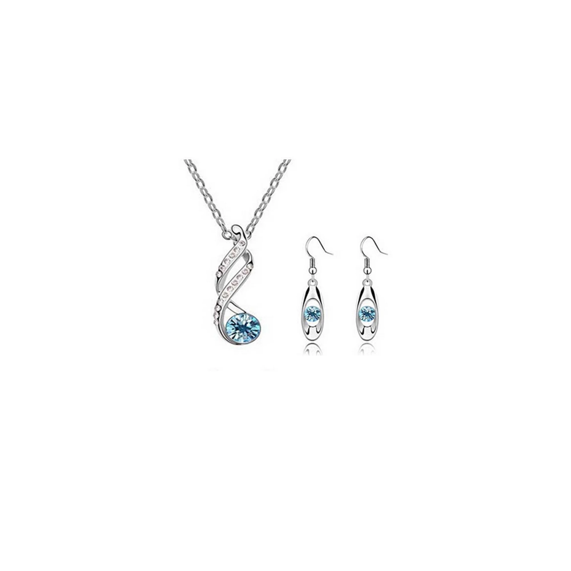 Kötelék - kristályos ékszer szett – aquamarine