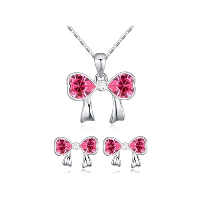 MASNI KRISTÁLYOS ÉKSZER SZETT - rose