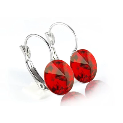 RIVOLI FRANCIAKAPCSOS FÜLBEVALÓ - 12mm-es KRISTÁLLYAL