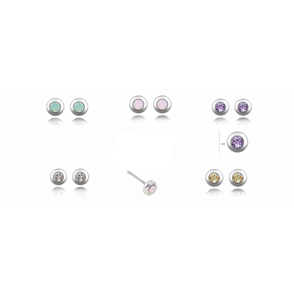 Pötty fülbevaló fehérarany bevonattal