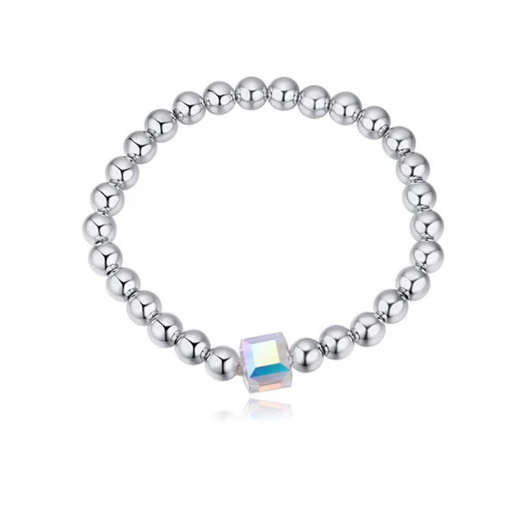 Kép 1/3 - CSILLÁMKOCKA KRISTÁLYOS KARKÖTŐ - crystal ab