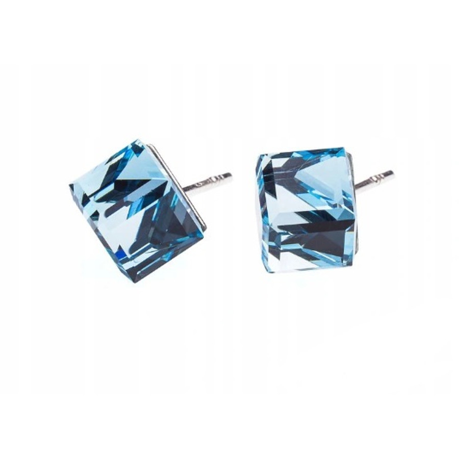 KOCKA ALAKÚ FÜLBEVALÓ - aquamarine KOCKA ALAKÚ FÜLBEVALÓ - aquamarine