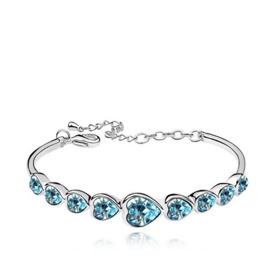 ELEGÁNS SZÍVES KARKÖTŐ - aquamarine ELEGÁNS SZÍVES KARKÖTŐ - aquamarine